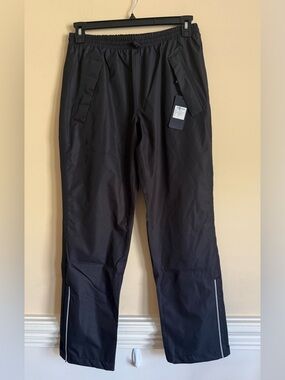 5Oaks Men’s Waterproof Rain Over Pants – Black Sz Medium